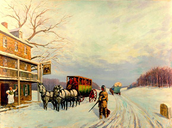 The Philadelphia and Lancaster Turnpike in 1795. (Image: Federal Highway Administration)
