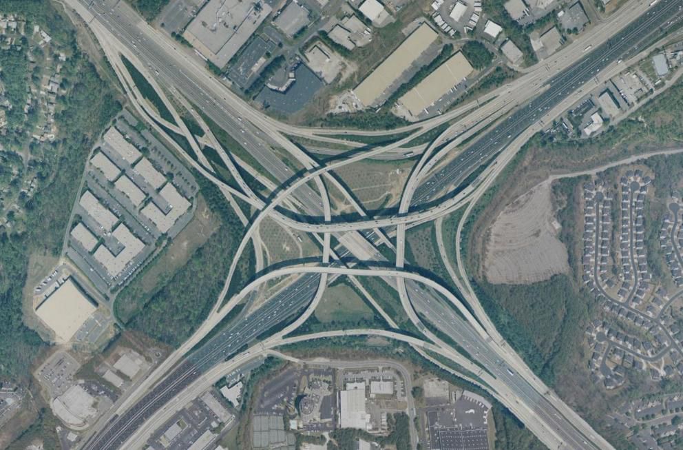 The interstate highway system's "Spaghetti Junction" in Atlanta. (Photo: georgiaencyclopedia.org) 