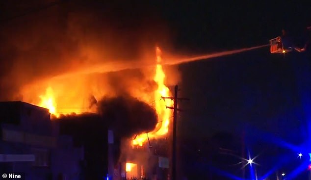 Firefighters used aerial appliances to bring the blaze under control on Wednesday night