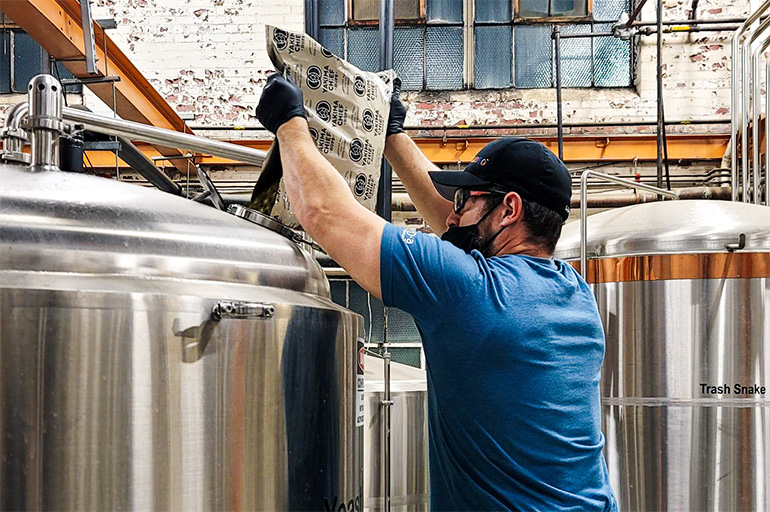 NoDa Brewing’s Chad Henderson at work