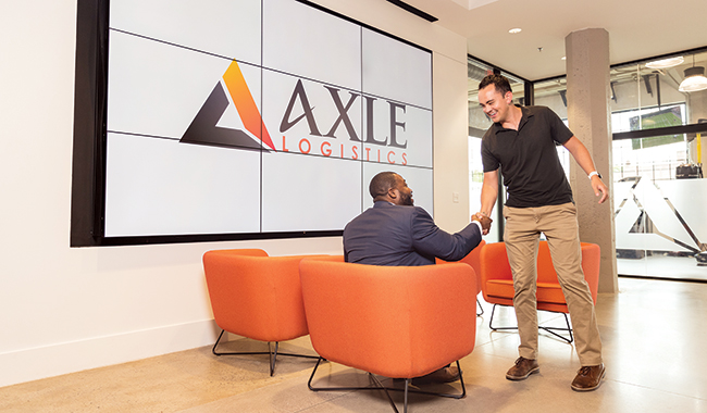 The front lobby of Axle Logistics