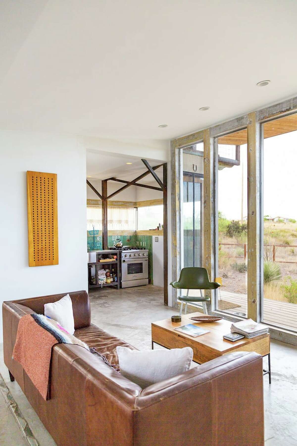 Hermosa Container Home is located in West Texas near Big Bend National Park.