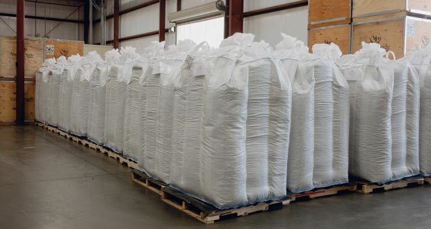 Packaged almonds ready for shipping