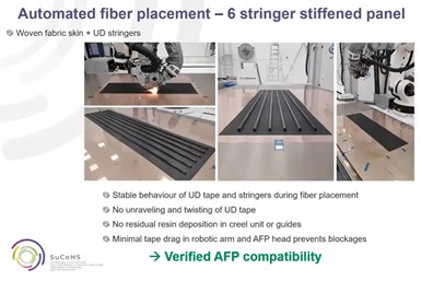 stringer-skin panel test for PFA prepreg in SuCoHS project