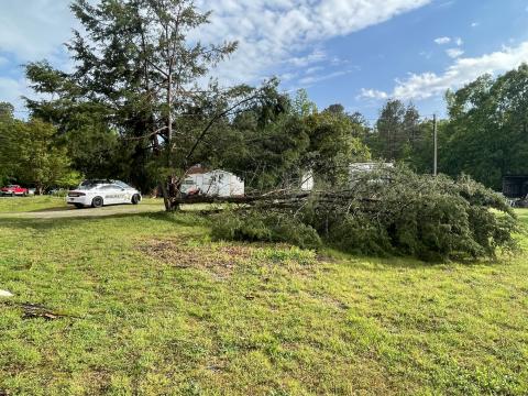 Potential tornado touchdown, North Frazier Rd, Mebane