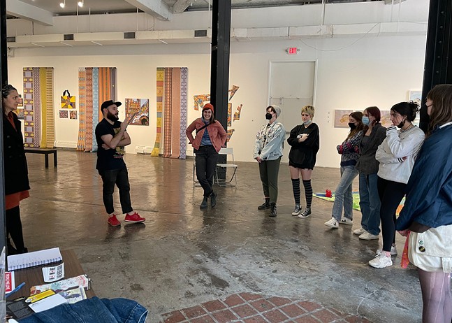 Mattress Factory's Teen Art Cooperative on a field trip to SPACE Gallery in Downtown Pittsburgh - PHOTO: COURTESY OF THE MATTRESS FACTORY