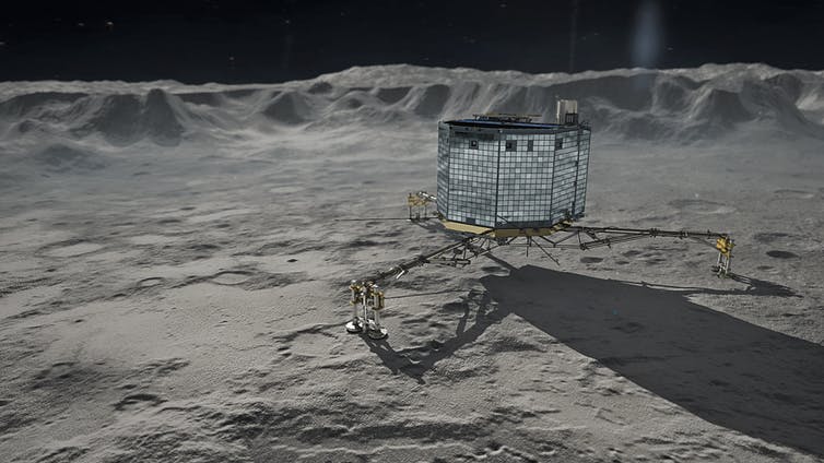 Philae lander on comet's surface
