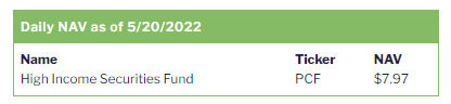 PCF NAV