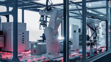 Spiber uses robotics in its factory to help with the production of its spider silk-inspired fiber.