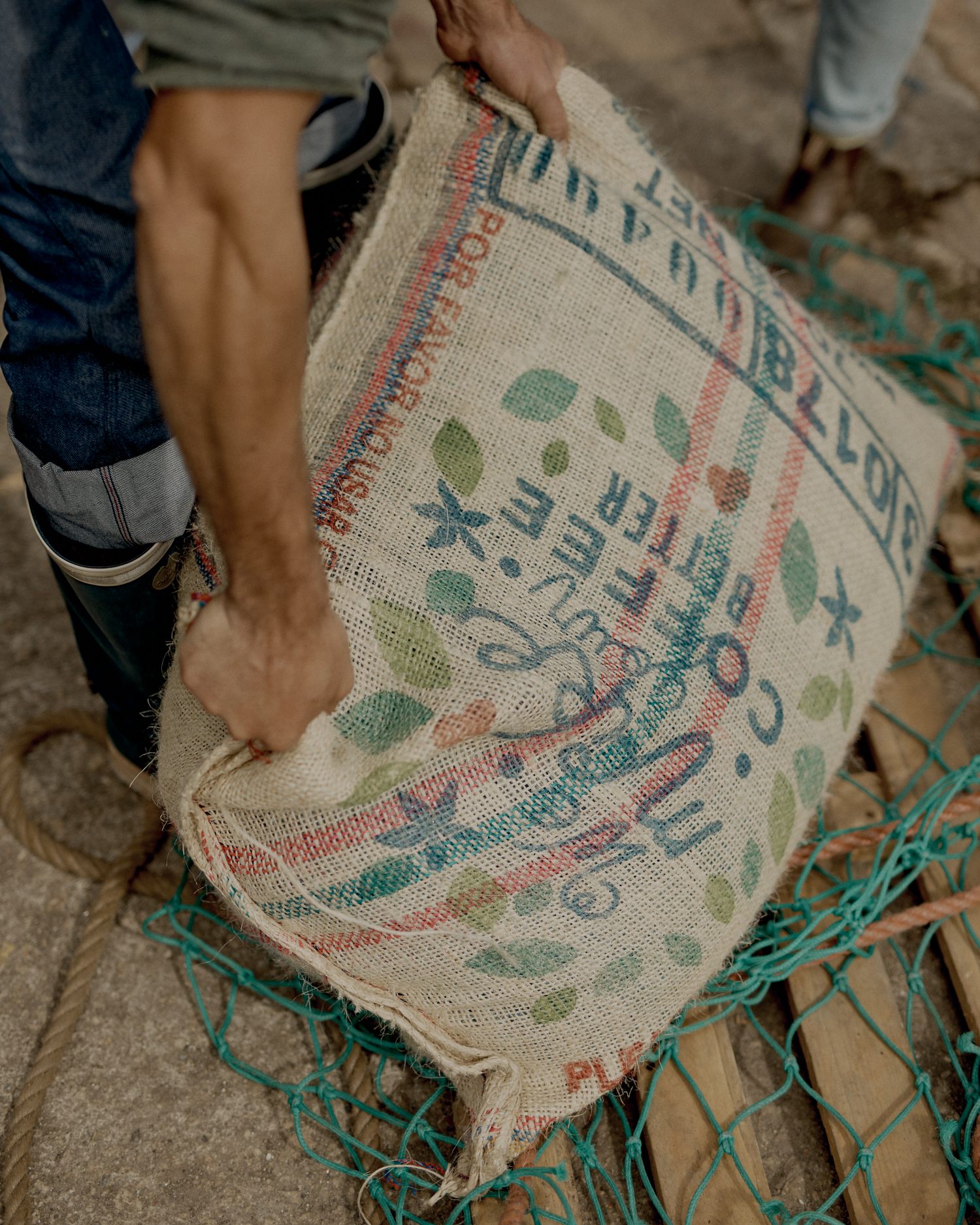 A sack of <em>Las Brisas</em> coffee.