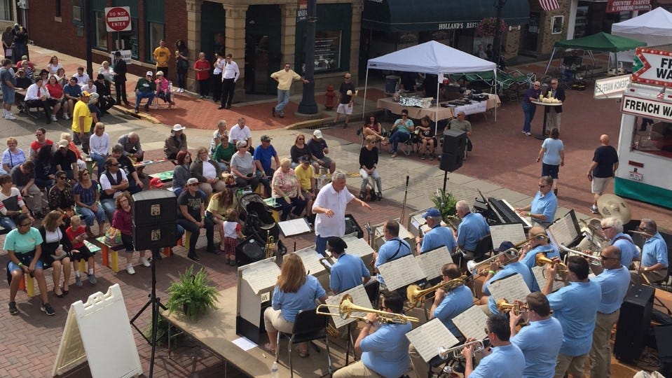 The 10th annual Brick Street Art & Jazz Festival is Saturday in Minerva. The event is on Market Street N and features food, fine crafts and interactive arts activities. High school jazz bands also will be performing.