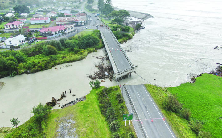 Tairāwhiti was hit hard by flooding two weeks ago, splitting the bridge at Tokomaru Bay in two
