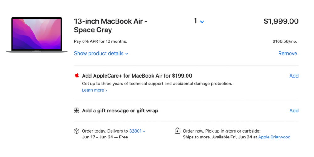 New MacBook Air imminent? Current inventory only M1 Mac with delayed shipping