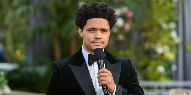Trevor Noah speaks onstage during the 63rd Annual GRAMMY Awards at Los Angeles Convention Center on March 14, 2021 in Los Angeles, California.