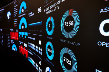 The command center shows real-time information from The Smart Factory.