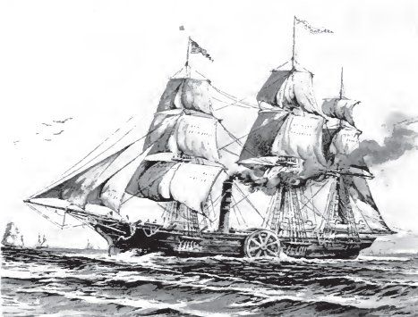 The SS Savannah. (By Unknown/in Steamships and Their Story by E, Keble Chatterton)
