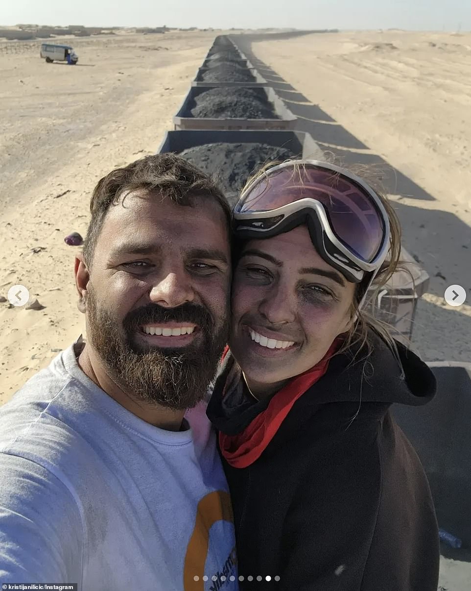 The couple stayed on the freight train for the full 20-hour journey and they found the conditions during the night the hardest part of the journey