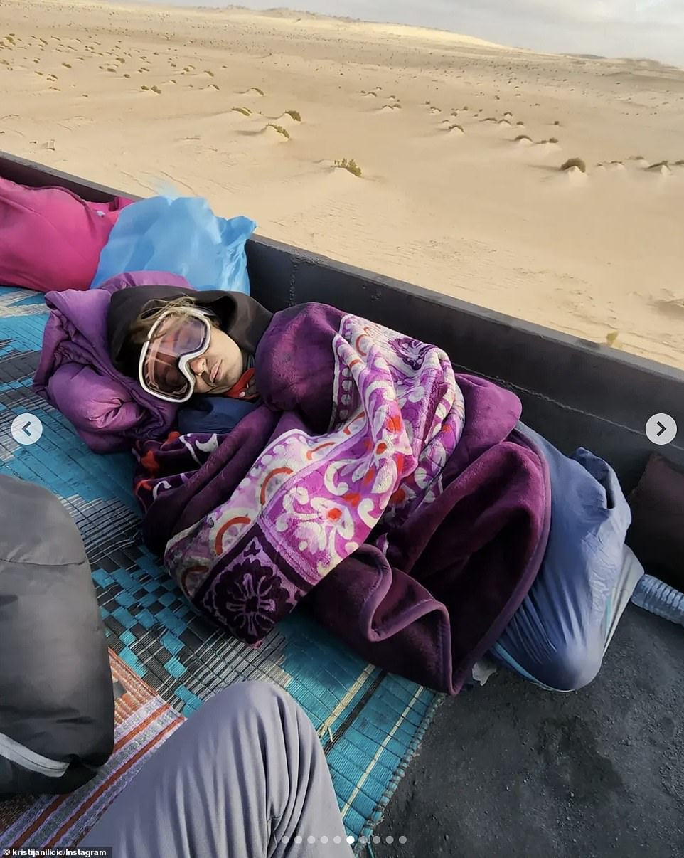The pair said the hardest part was the night, because temperatures went below zero and it was very dusty