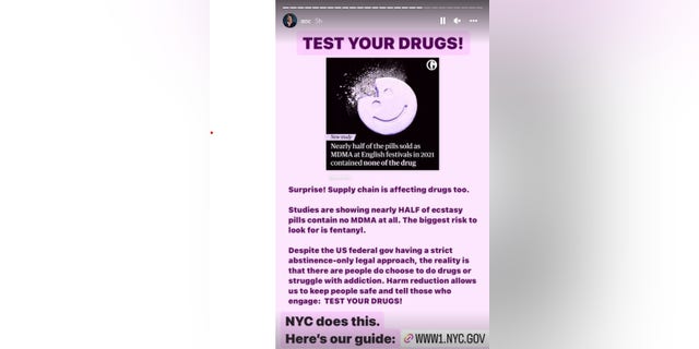 Rep. Ocasio-Cortez advises people to test their drugs before use.