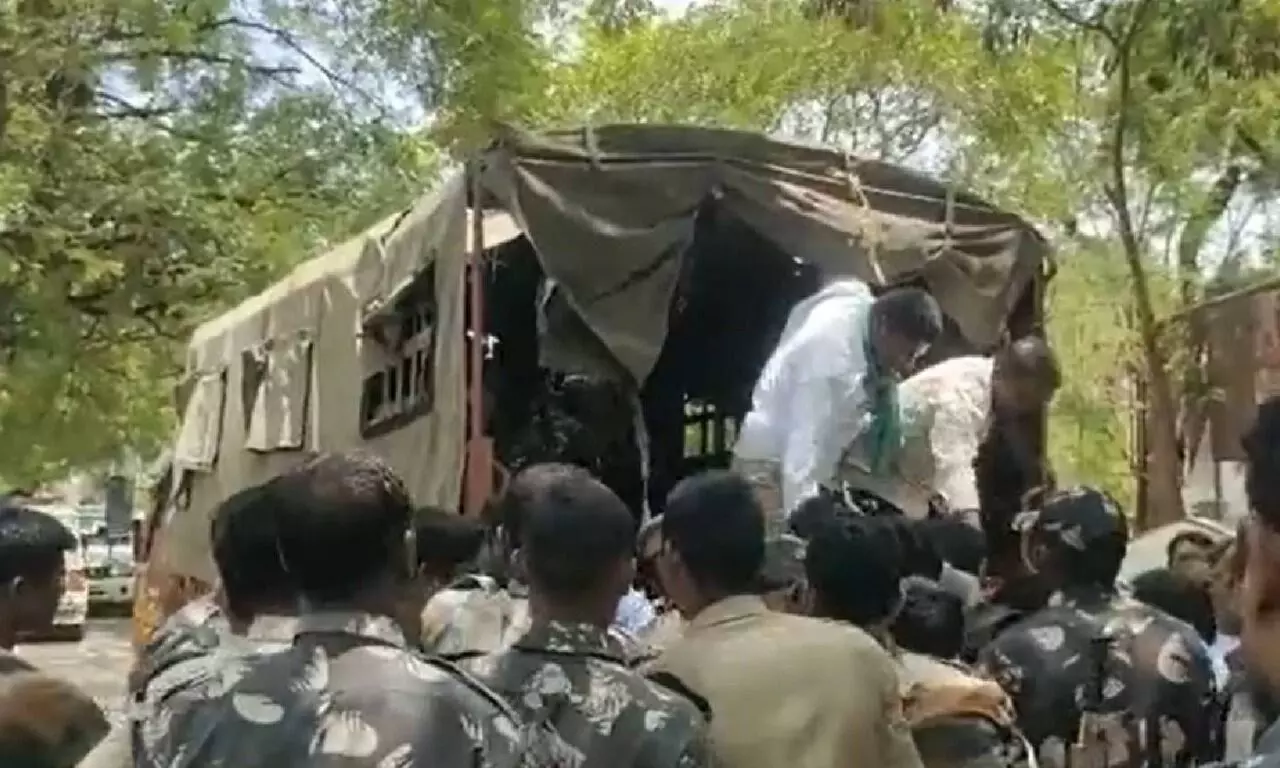 Adilabad jowar farmers protest against govt delay in procurement; collector seeks 3 days Adilabad jowar farmers protest against govt delay in procurement; collector seeks 3 days