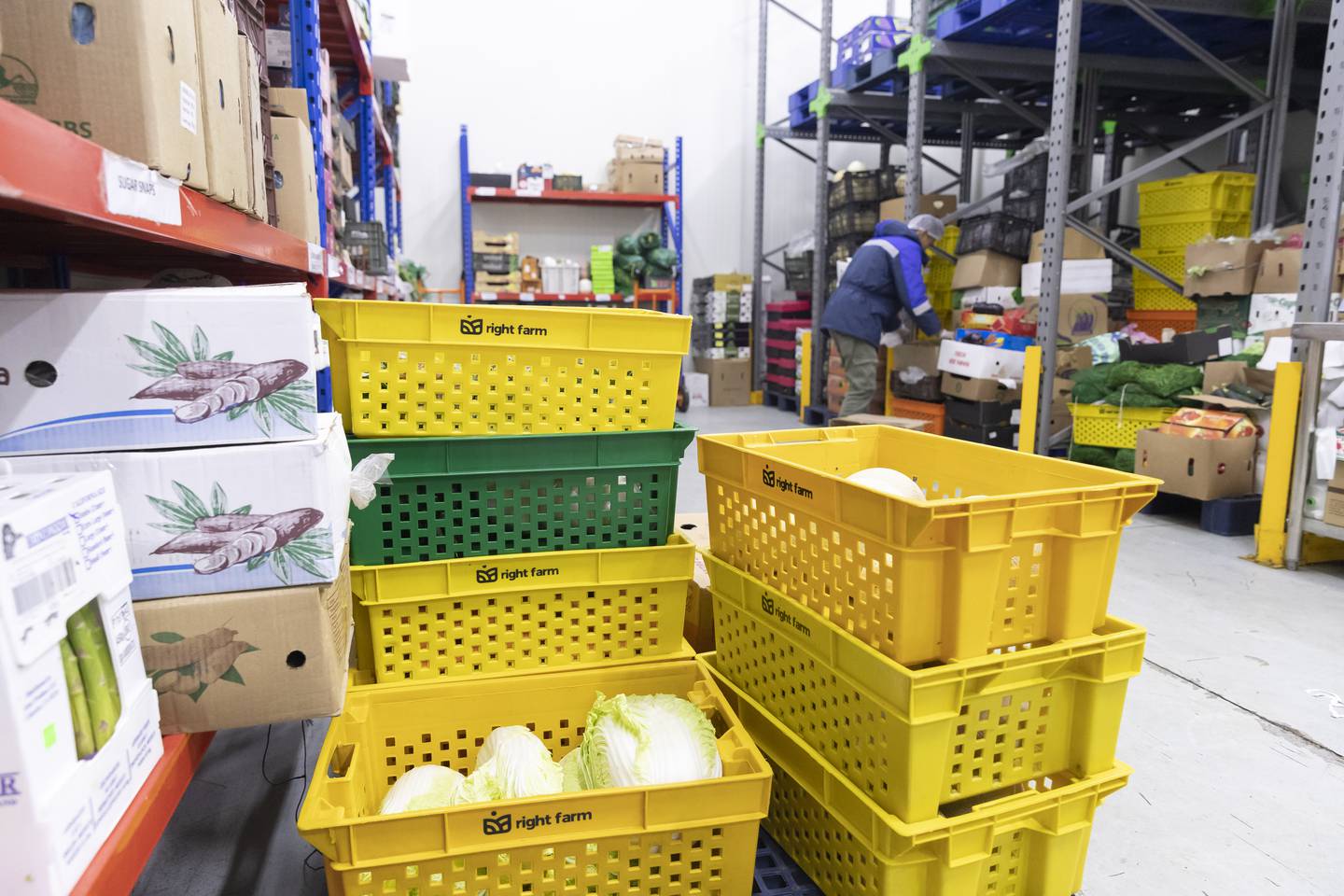 Right Farm's cold storage unit in Dubai's Ras Al Khor area. Antonie Robertson/The National
