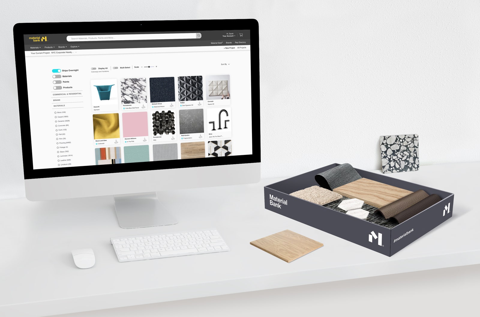 desktop and samples illustration