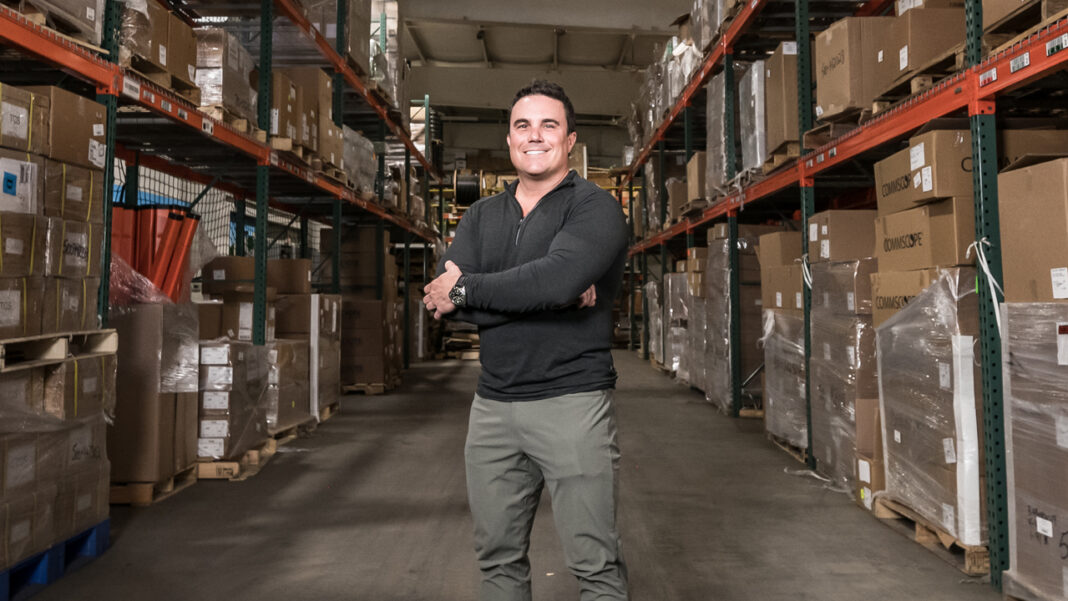 James Kyle in Millennium’s Delavan warehouse.