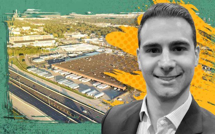 Faropoint Senior Vice President Jacob Rich and warehouses in the DFW area (LinkedIn, iStock)