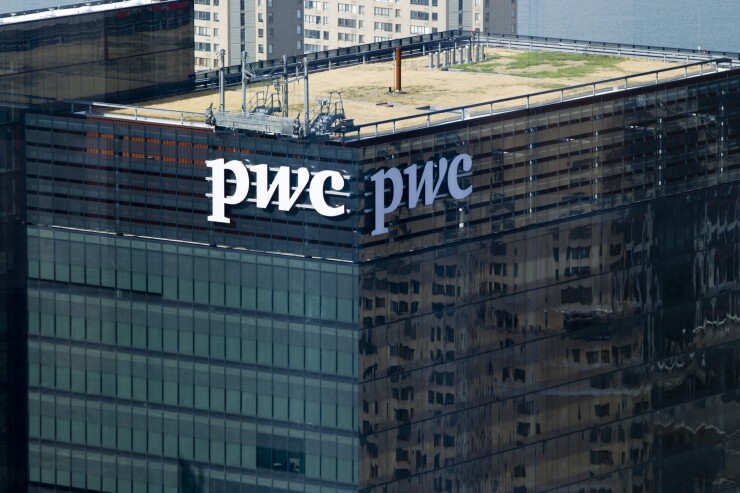 PricewaterhouseCoopers LLP's building stands in the financial district of Toronto, Ontario, Canada