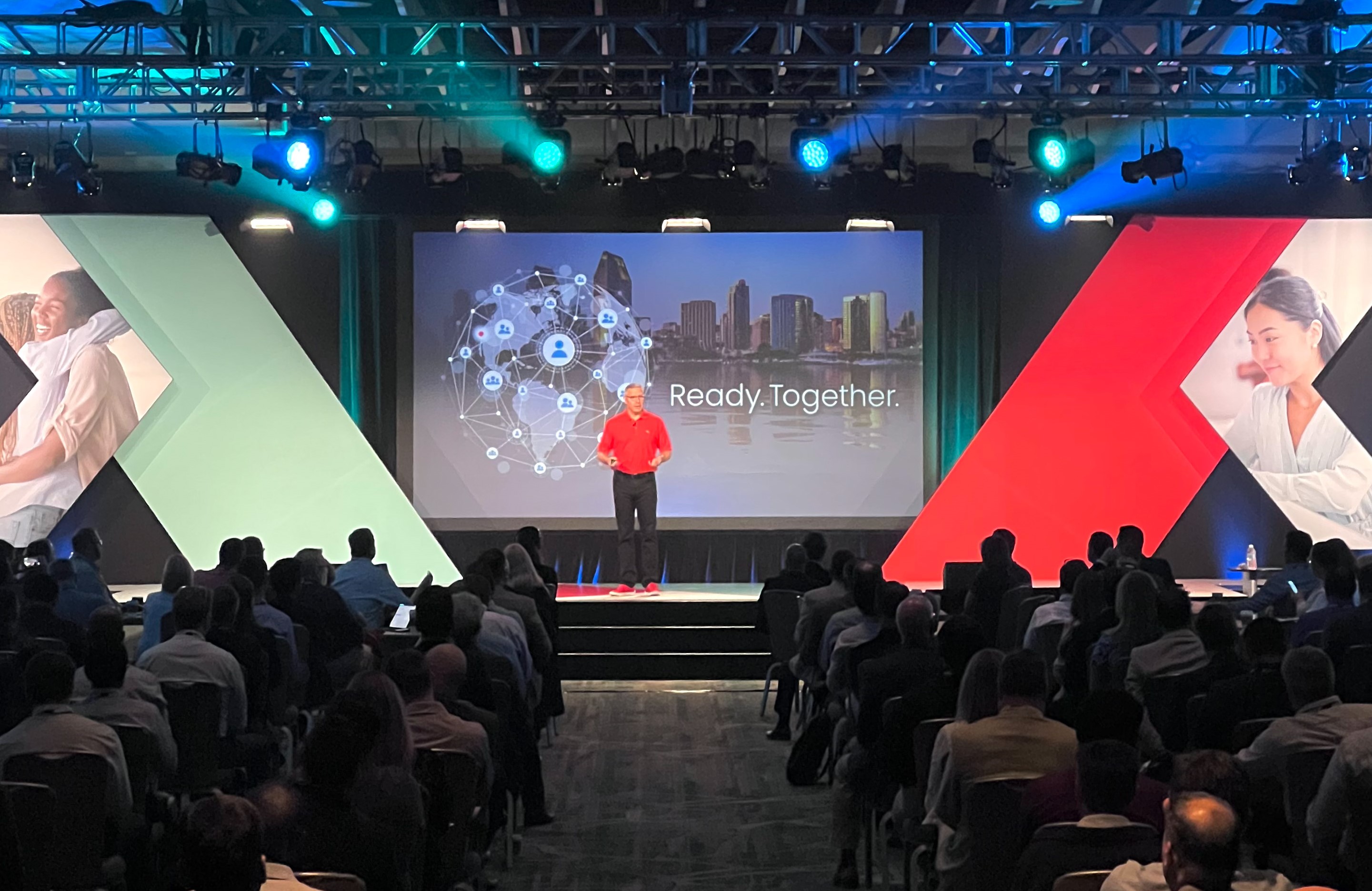 Kinaxis CEO John Sicard onstage during Kinexions '22