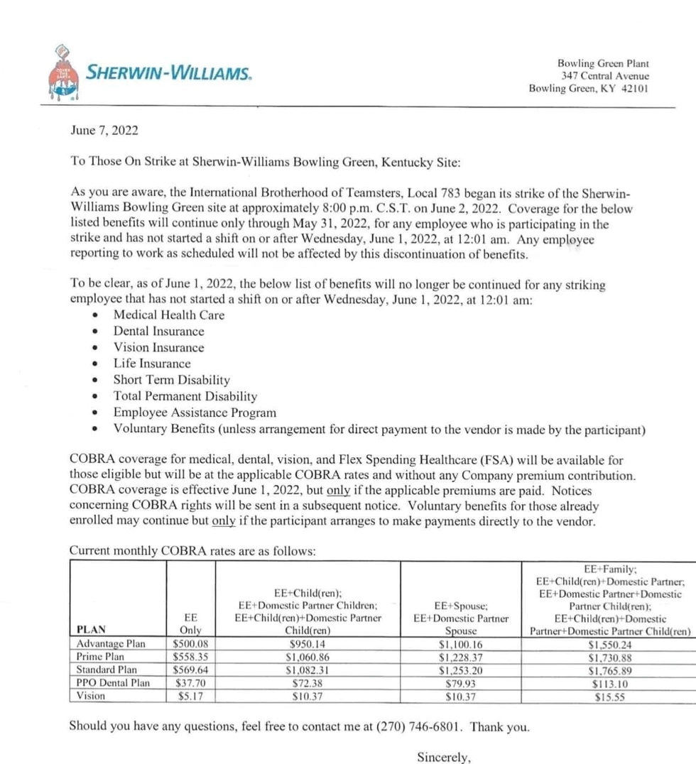 Workers originally tried to negotiate with Sherwin-William for better conditions but went on...
