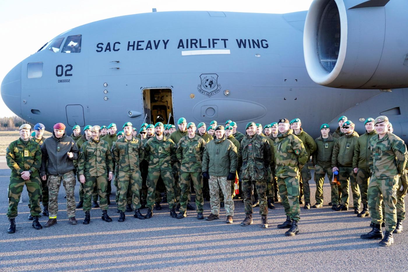 Norwegian troops arrive to reinforce NATO Enhanced Forward Presence in Kaunas, Lithuania, on 27 February 2022. © Reuters