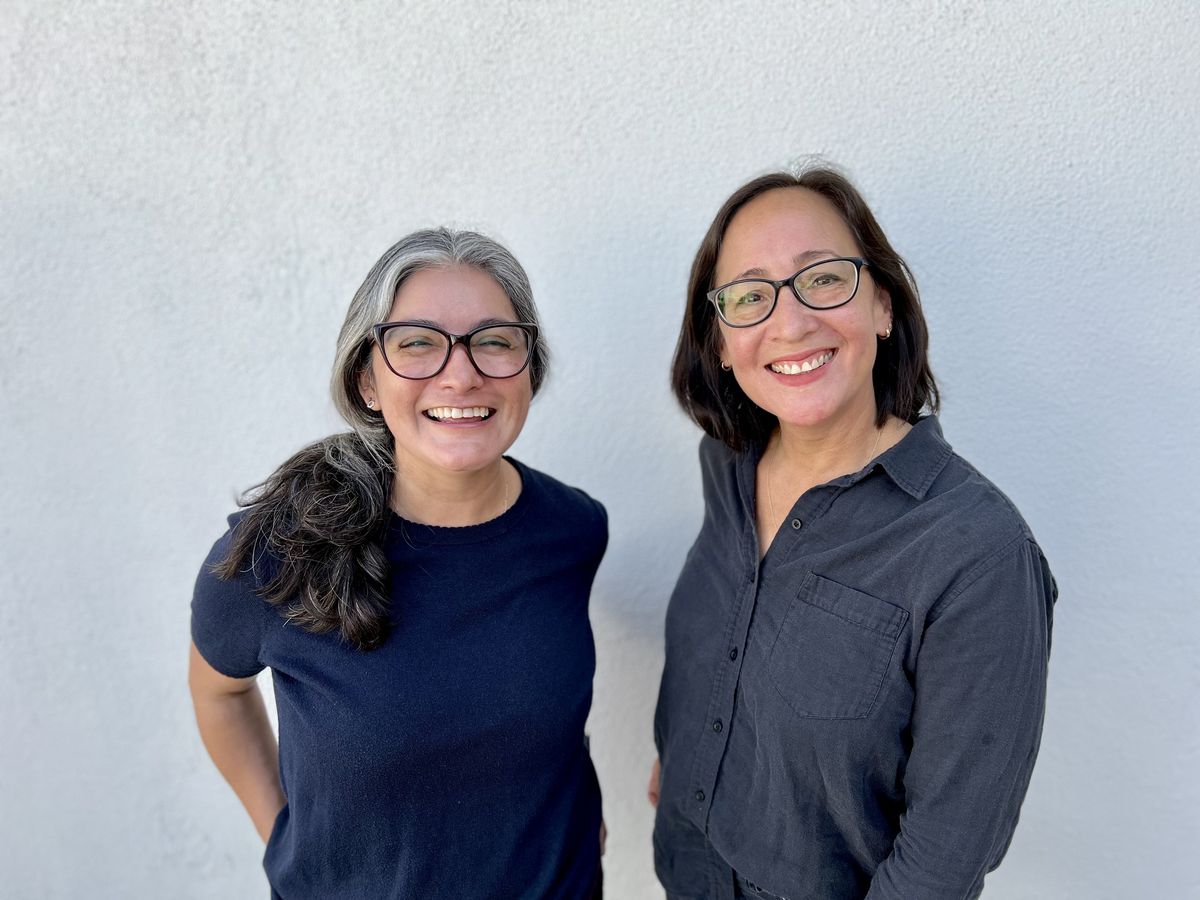 A portrait of pastry chefs Dahlia Navaez and Valerie Gordon.