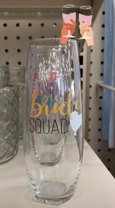 Jay said there was a big variety of event-appropriate stemware available at her Dollar Tree store
