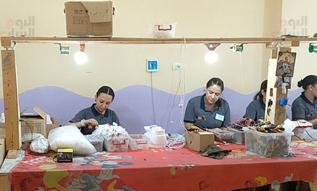 Ladies working at first factory of household appliances in Sohag Ladies working at first factory of household appliances in Sohag