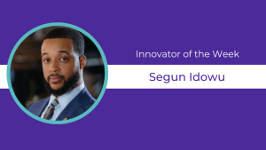 Headshot of Segun Idowu for graphic
