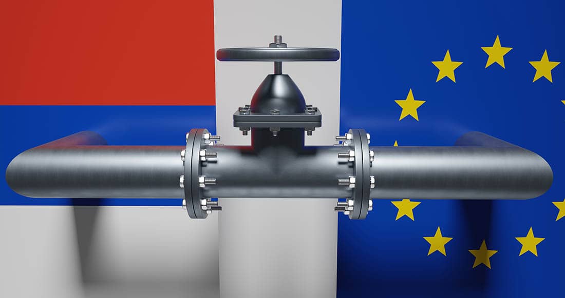 Gas supplies Russia to EU