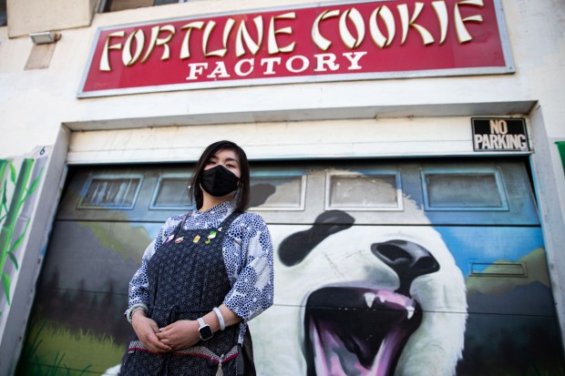 Co-owner Alicia Wang's Oakland Fortune Cookie Factory has been part of that city's Chinatown scene since the 1950s. (Wangyuxuan Xu/Bay Area News Group)