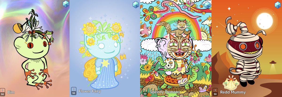 Sample images of Reddit’s new Collectible Avatars NFTs