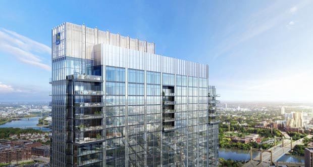 Exterior aerial view of the RBC Gateway building