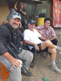 Russ Cannon (left) of Kettering works on movie sets as an armorer. CONTRIBUTED