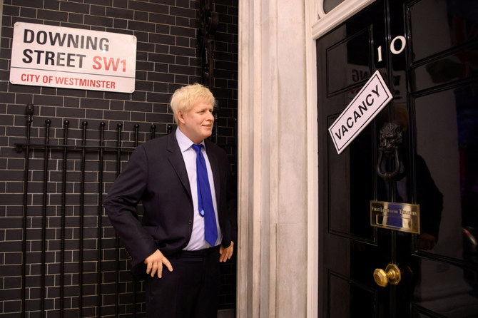 A wax figure of Boris Johnson is pictured next to a 'vacancy' sign at Madame Tussauds in London (Handout via REUTERS) The Day of the Narcissist: how Boris brought himself down