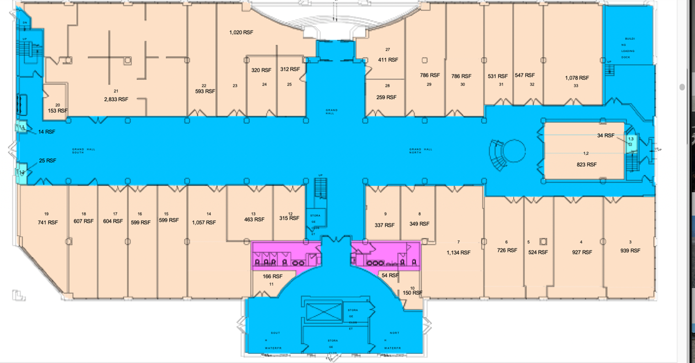 Diagram 1 shows artist studios on first floor today. (Image: City of Alexandria)