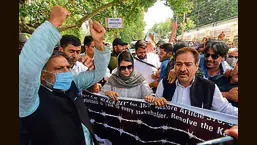 Three years ago, on August 5, Article 370 was revoked by the Parliament and the state was divided into two Union Territories – Jammu & Kashmir and Ladakh, and all mainstream leaders were detained. (Waseem Andrabi/ HT)