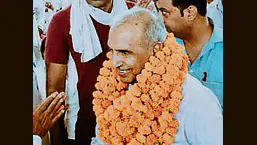 Former Haryana finance minister Sampat Singh had switched over to the BJP after Congress denied him a ticket from the Nalwa constituency in Hisar in the 2019 assembly polls and even the BJP did not field him in the assembly polls. (HT Photo)