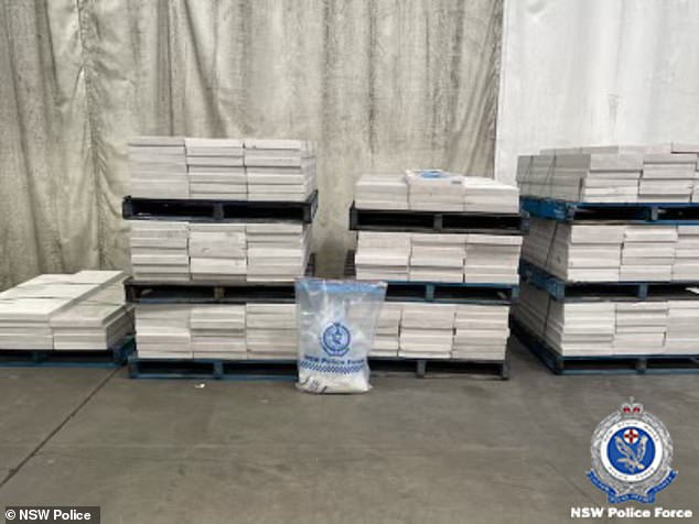 Australian Border Force officers seized 748kg of methylamphetamine that had been smuggled inside sea cargo containers in Port Botany last month