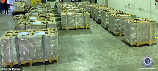 The 748kg of ice has an estimated street value of more than $675million, according to police