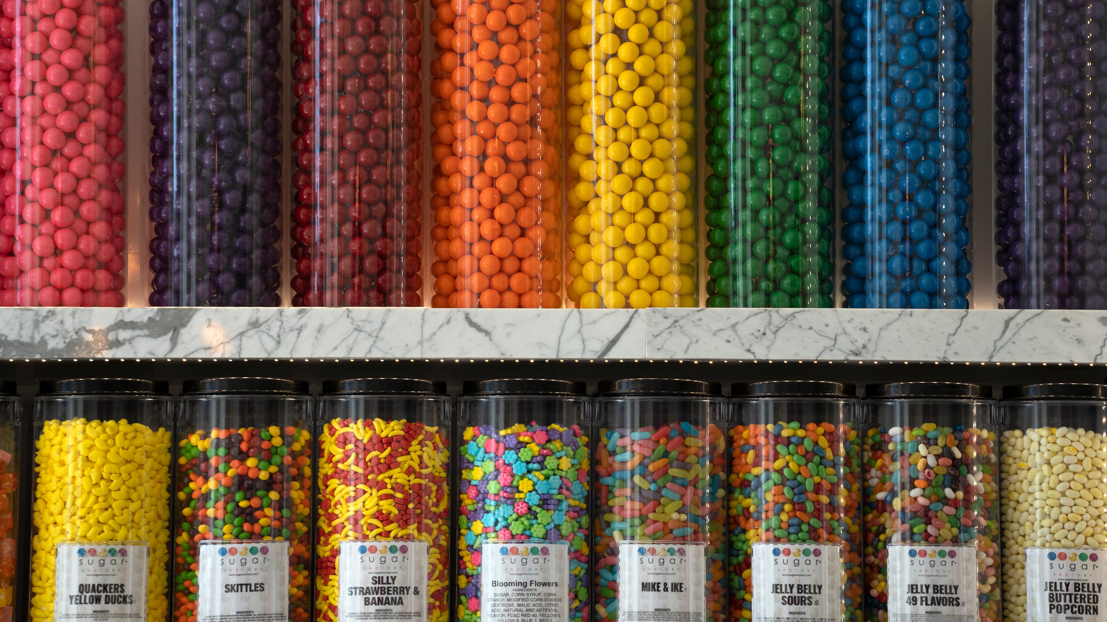 Colorful candies are for sale at Sugar Factory during opening weekend Saturday, April 16, 2022 in downtown Indianapolis.