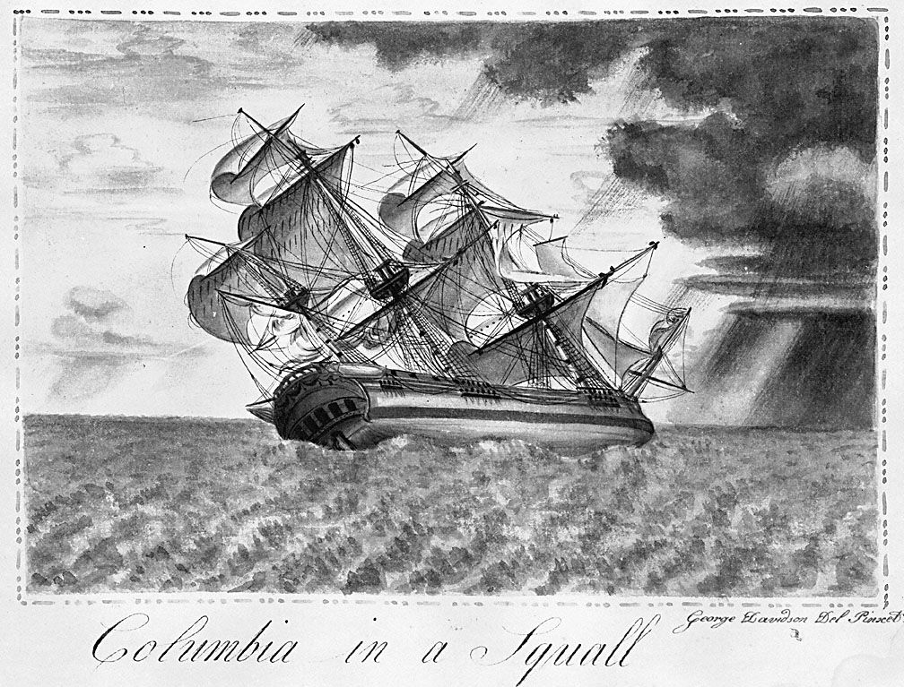 George Davidson sketch, "Columbia in a Squall"
