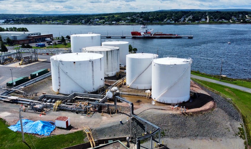 Imperial Oil's Sydney petroleum storage and distribution facility is located adjacent to the harbour and is in close proximity to the community's historic and residential north end. The above photograph shows the remediation work, lower right corner, that was carried out after an accidental tank rupture in July led to a spill of an estimated 600,000 litres of gasoline. DAVID JALA/CAPE BRETON POST - David Jala